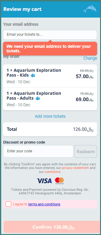 Jeddah Fakieh Aquarium Entry Ticket Prices
