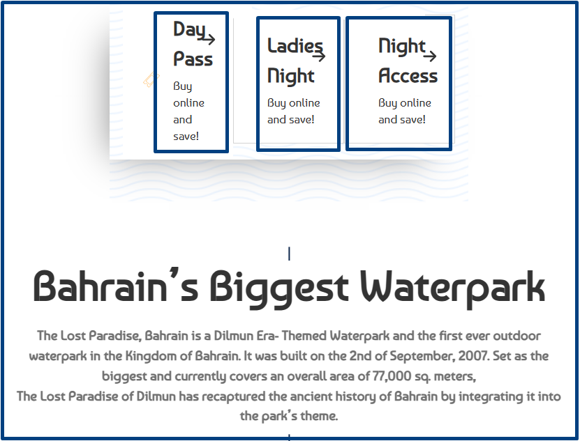 Lost Paradise of Dilmun Water Park Ticket Booking