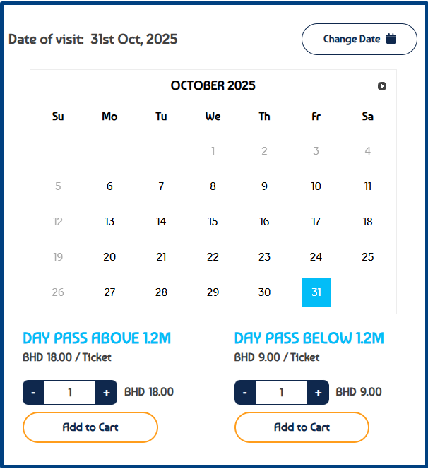 Lost Paradise of Dilmun Water Park Ticket Price
