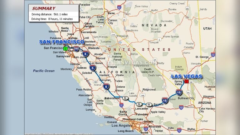 San Francisco to Las Vegas Driving
