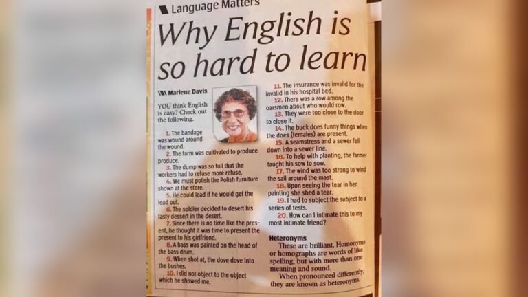 Why Is English So Hard to Learn