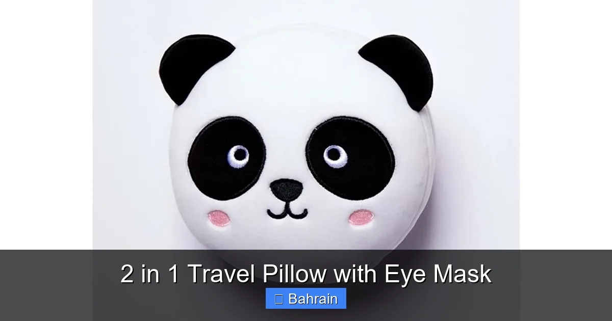 2 in 1 Travel Pillow with Eye Mask