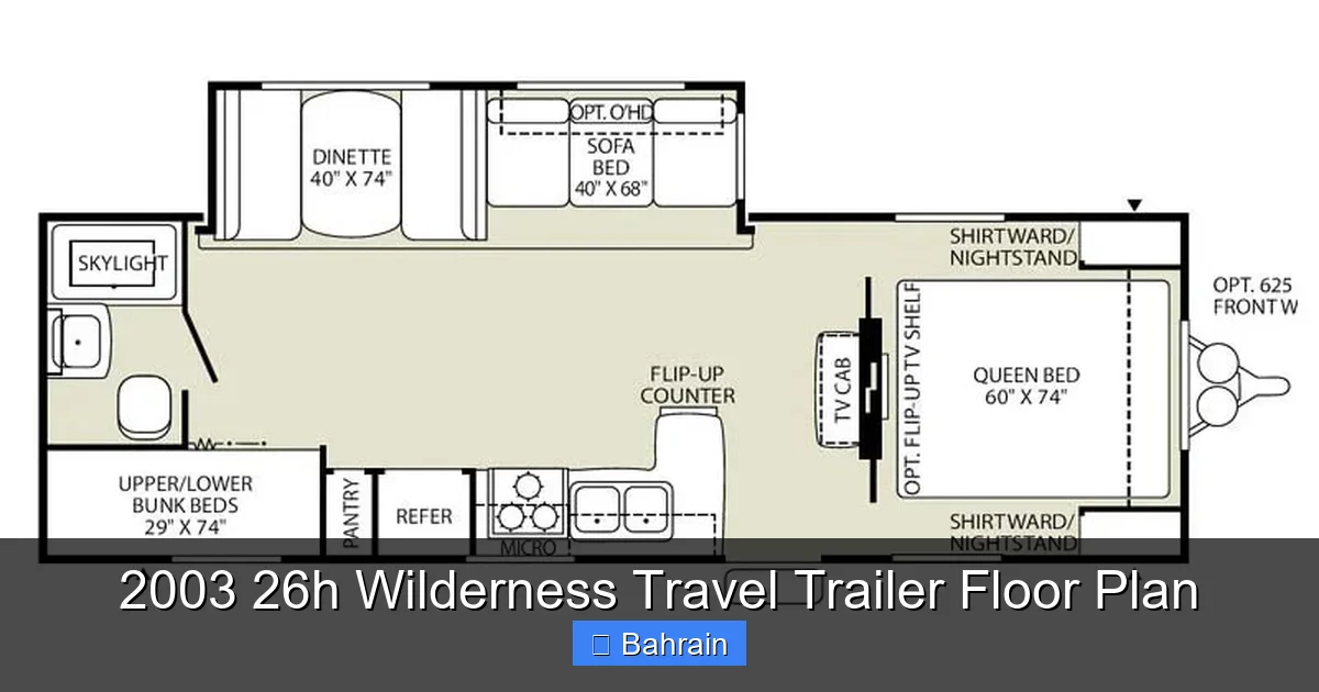 2003 26h Wilderness Travel Trailer Floor Plan