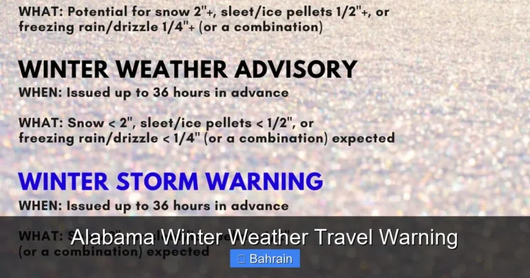 Alabama Winter Weather Travel Warning