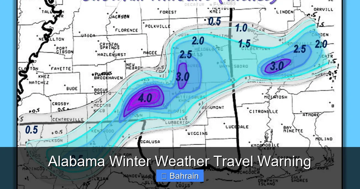 Alabama Winter Weather Travel Warning