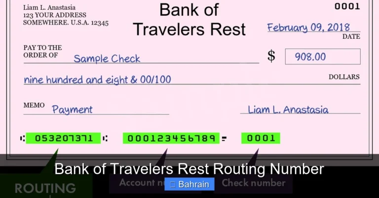 Bank of Travelers Rest Routing Number