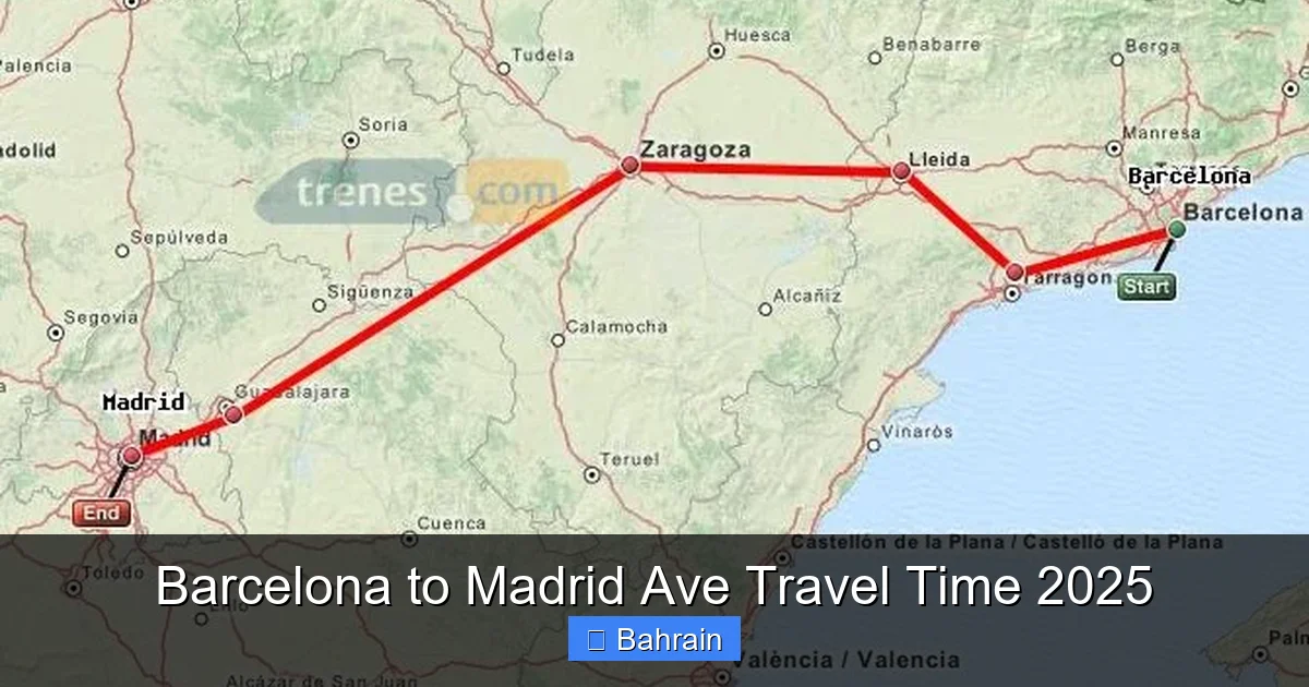 Barcelona to Madrid Ave Travel Time 2025