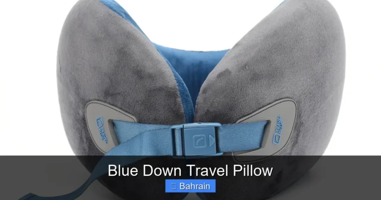 Blue Down Travel Pillow