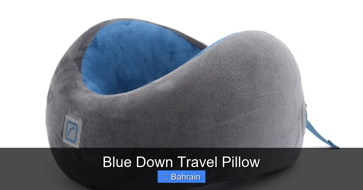 Blue Down Travel Pillow