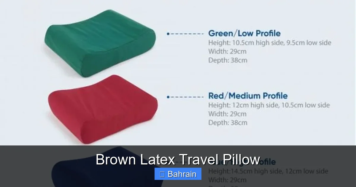 Brown Latex Travel Pillow