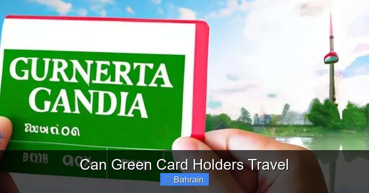Can Green Card Holders Travel