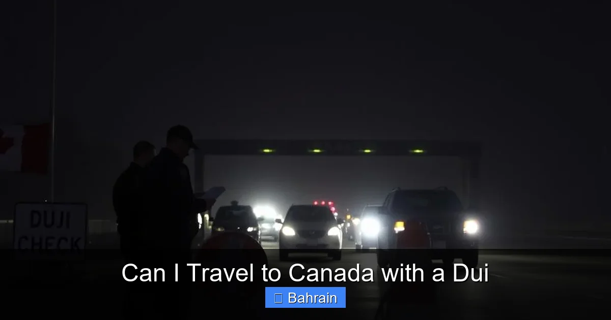 Can I Travel to Canada with a Dui