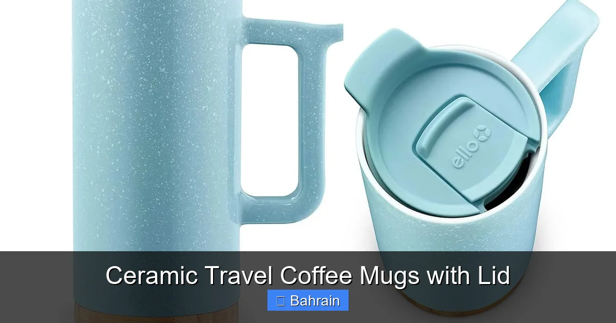 Ceramic Travel Coffee Mugs with Lid