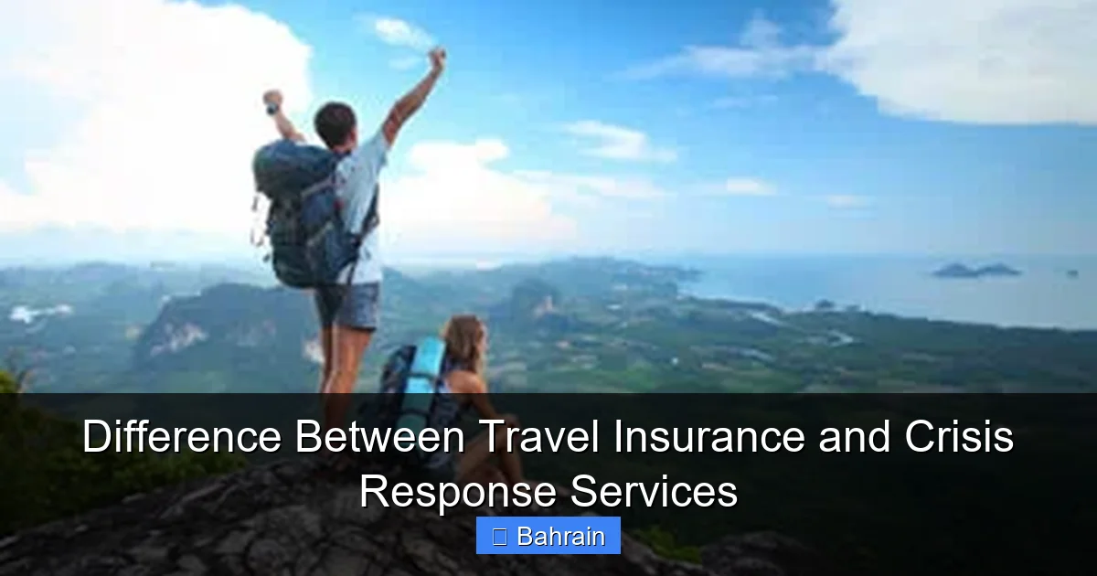 Difference Between Travel Insurance and Crisis Response Services