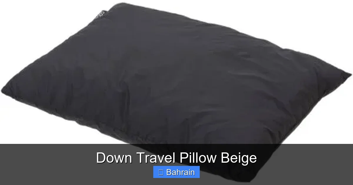 Down Travel Pillow Beige
