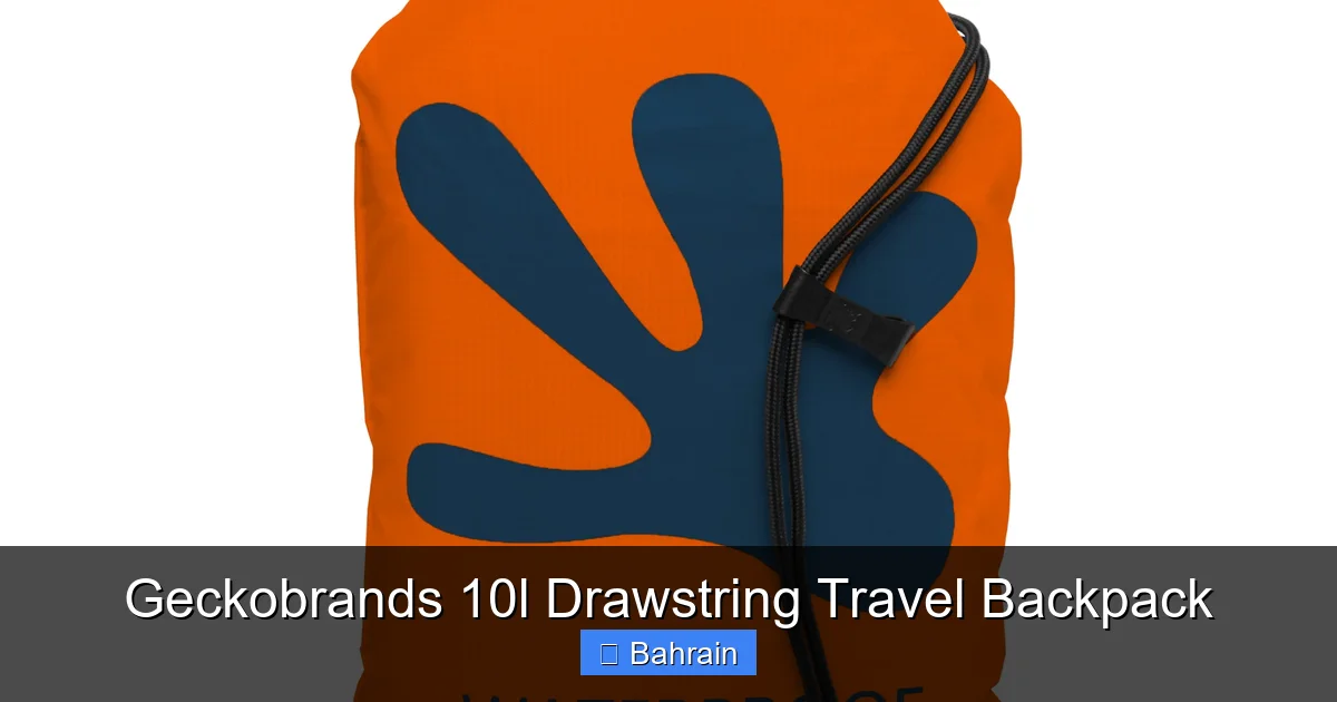 Geckobrands 10l Drawstring Travel Backpack