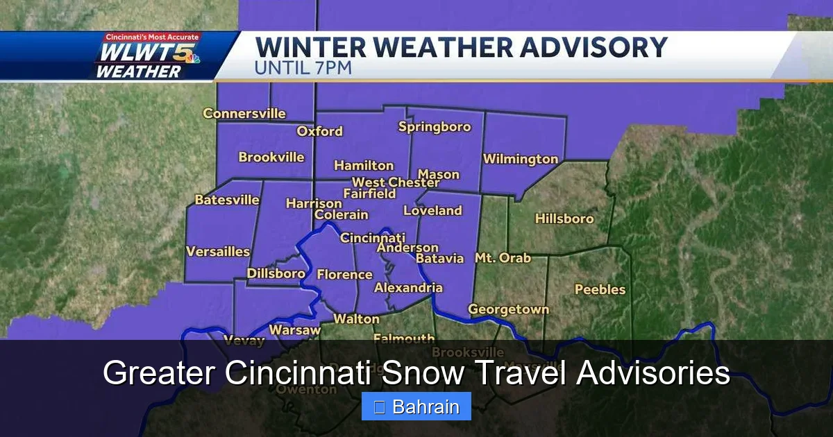 Greater Cincinnati Snow Travel Advisories