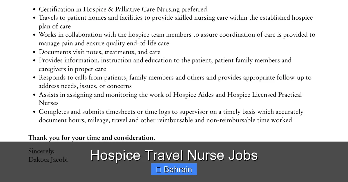 Hospice Travel Nurse Jobs