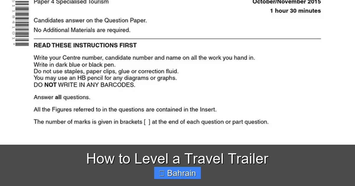 How to Level a Travel Trailer