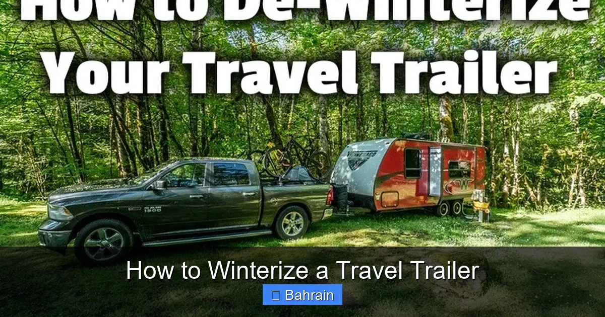 How to Winterize a Travel Trailer