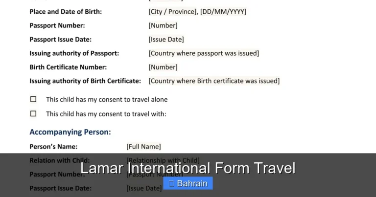 Lamar International Form Travel