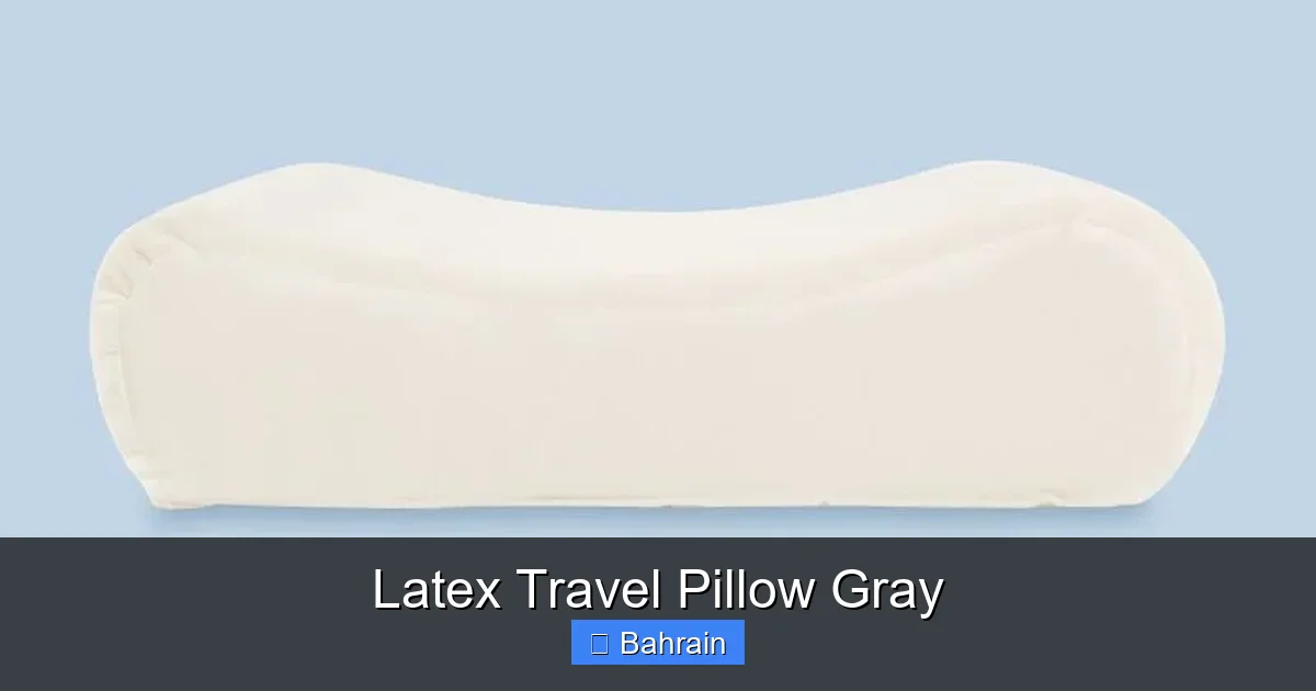 Latex Travel Pillow Gray