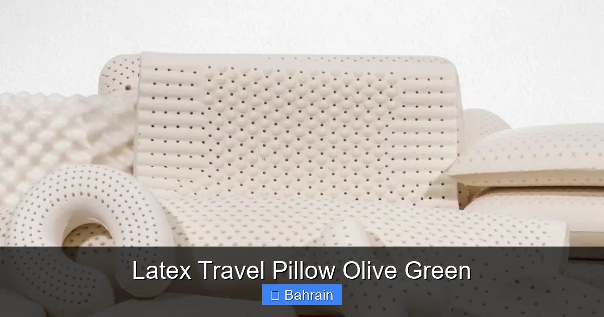 Latex Travel Pillow Olive Green