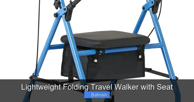 Lightweight Folding Travel Walker with Seat