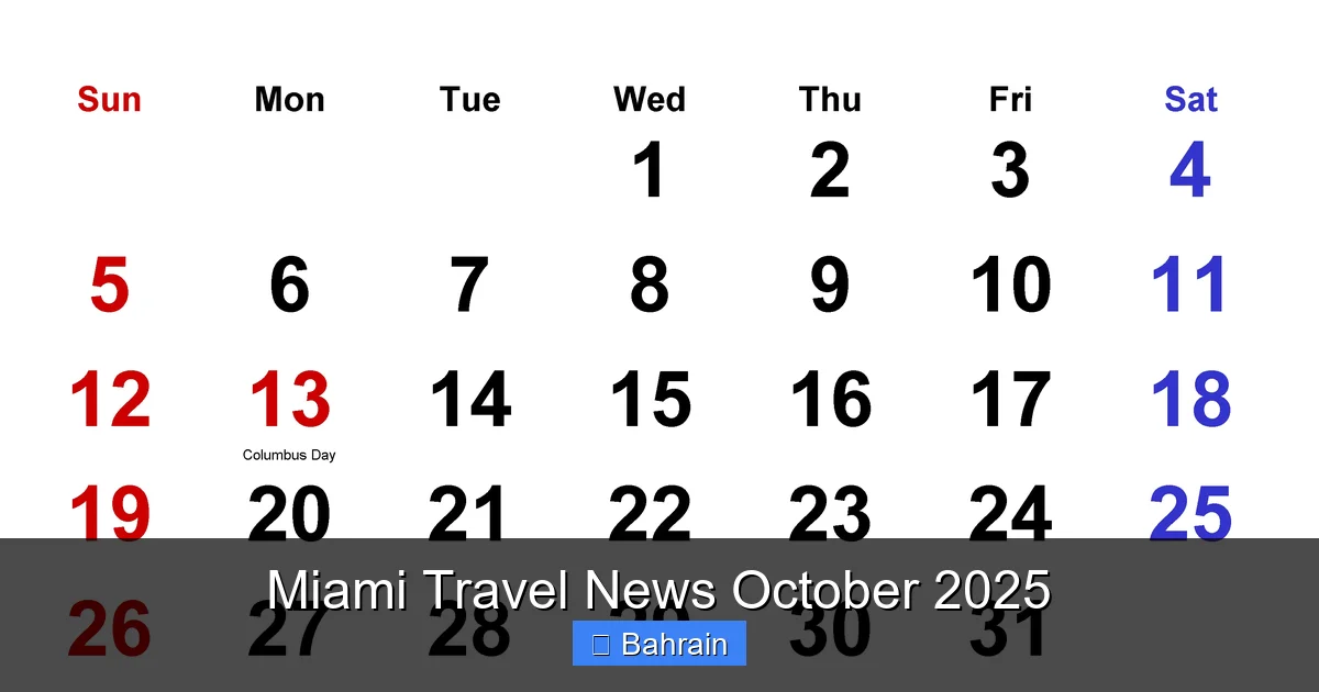 Miami Travel News October 2025