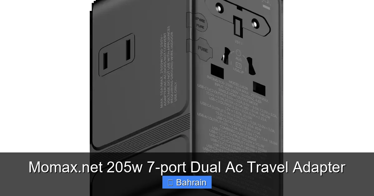 Momax.net 205w 7-port Dual Ac Travel Adapter