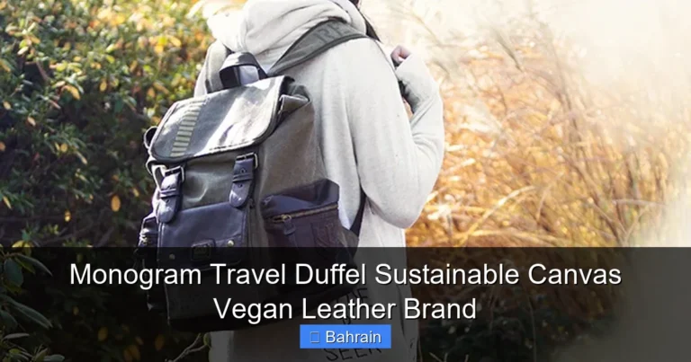 Monogram Travel Duffel Sustainable Canvas Vegan Leather Brand