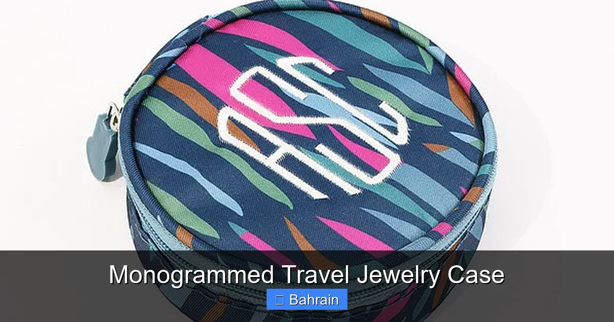Monogrammed Travel Jewelry Case