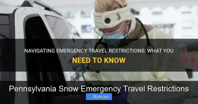 Pennsylvania Snow Emergency Travel Restrictions