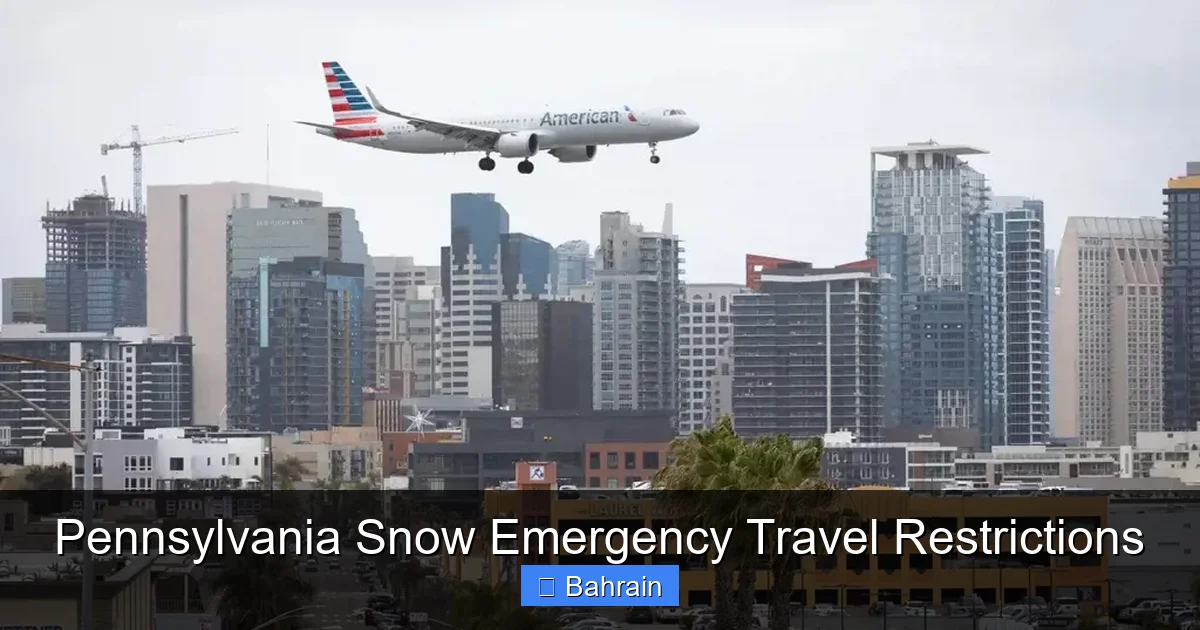 Pennsylvania Snow Emergency Travel Restrictions