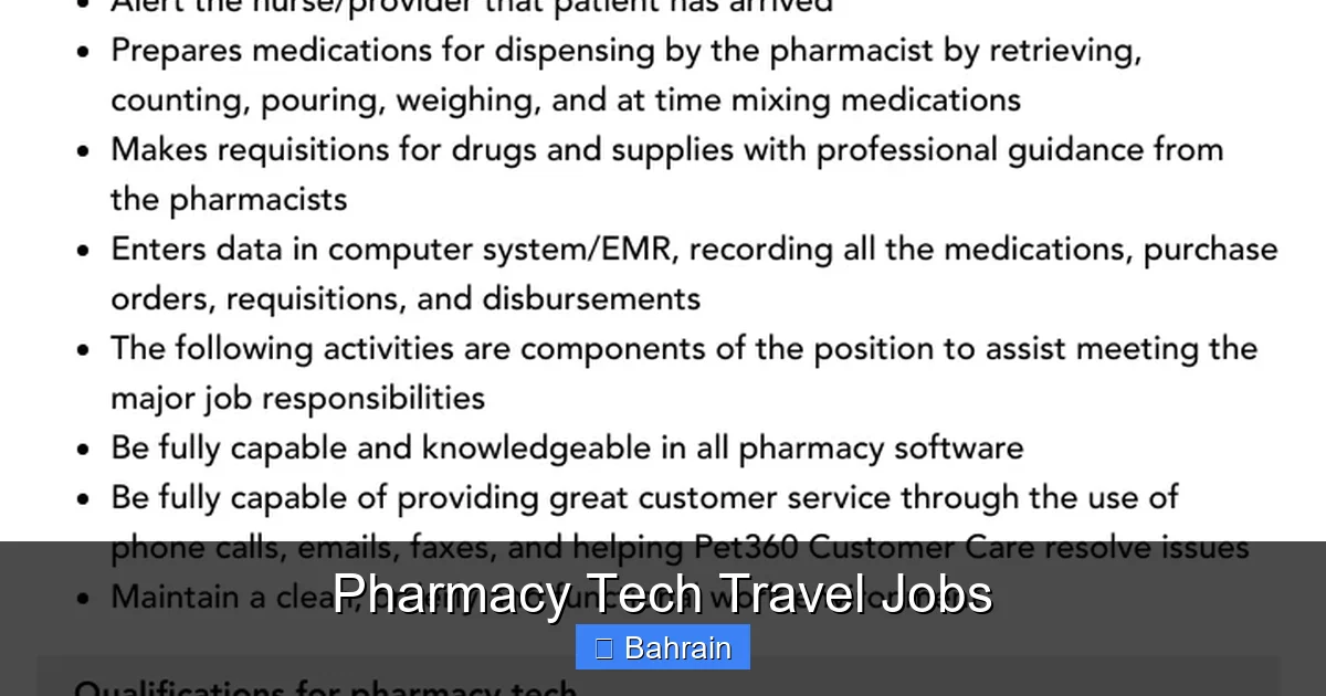 Pharmacy Tech Travel Jobs