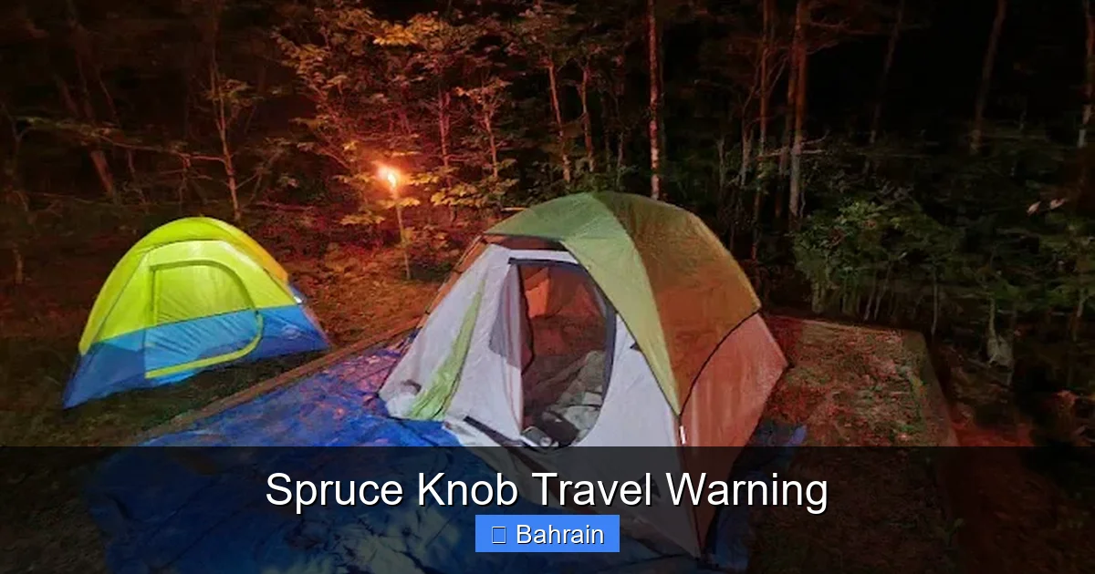 Spruce Knob Travel Warning