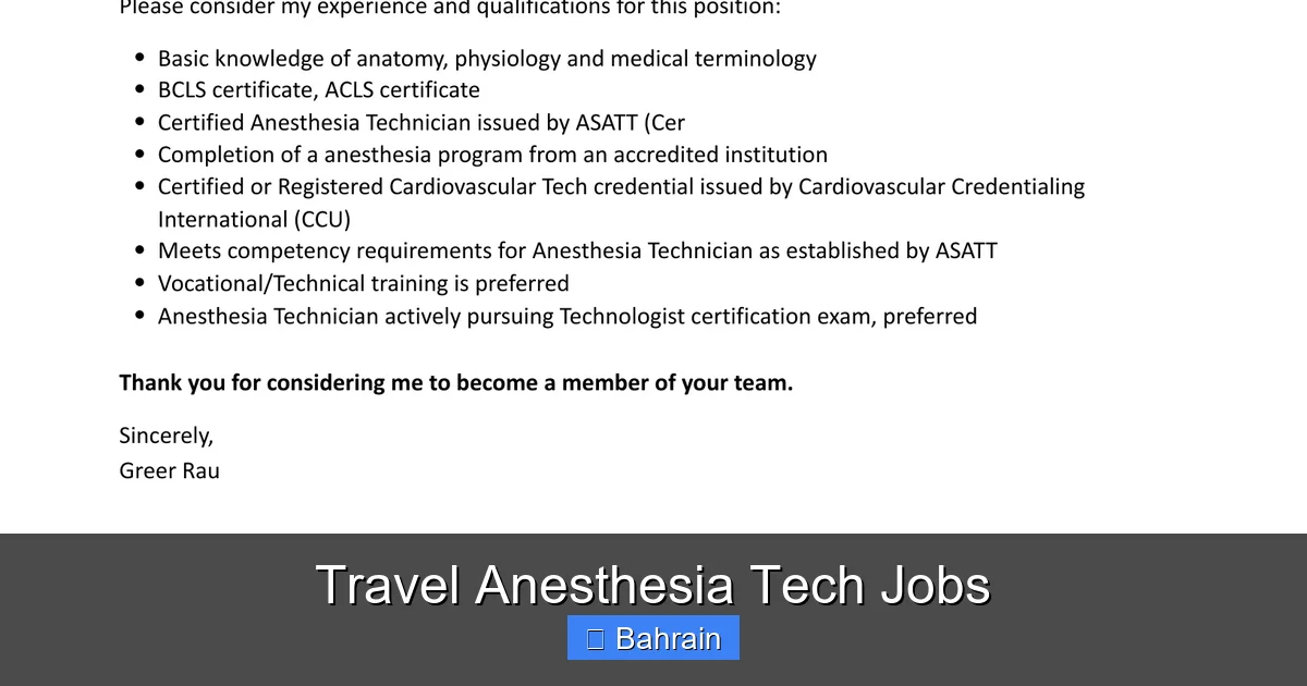 Travel Anesthesia Tech Jobs