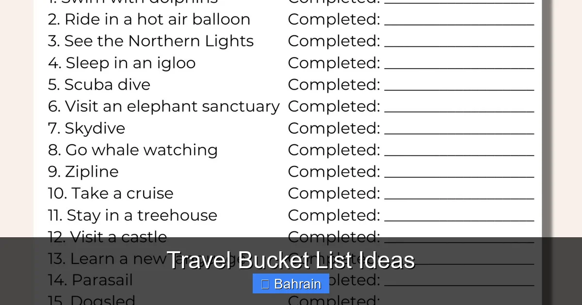 Travel Bucket List Ideas