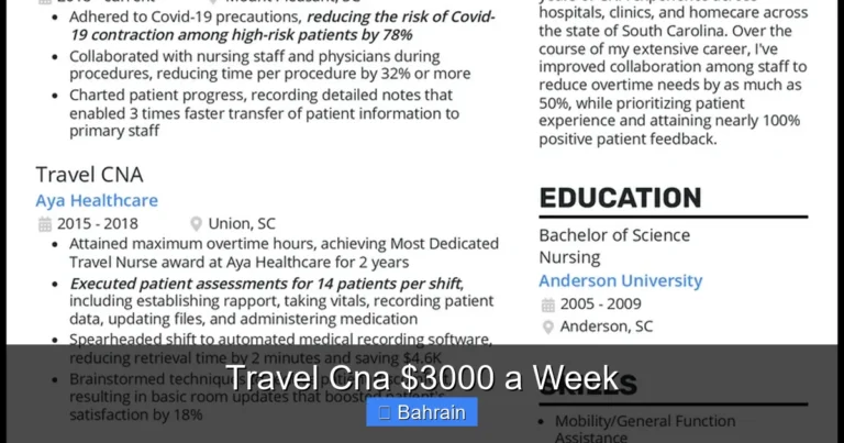 Travel Cna $3000 a Week