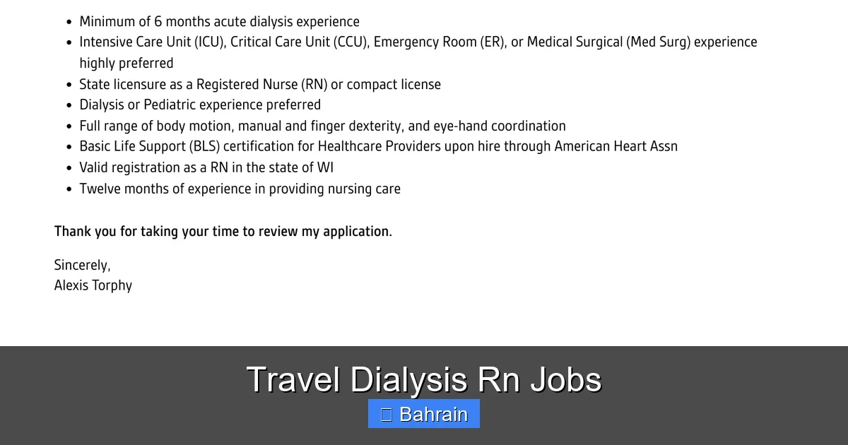 Travel Dialysis Rn Jobs