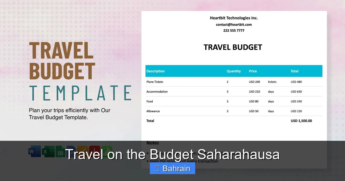 Travel on the Budget Saharahausa