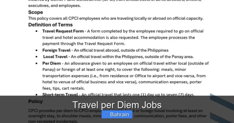 Travel per Diem Jobs