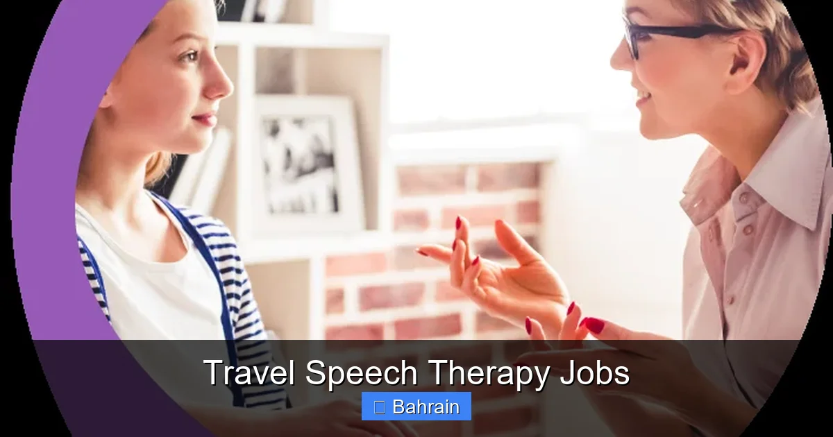 Travel Speech Therapy Jobs