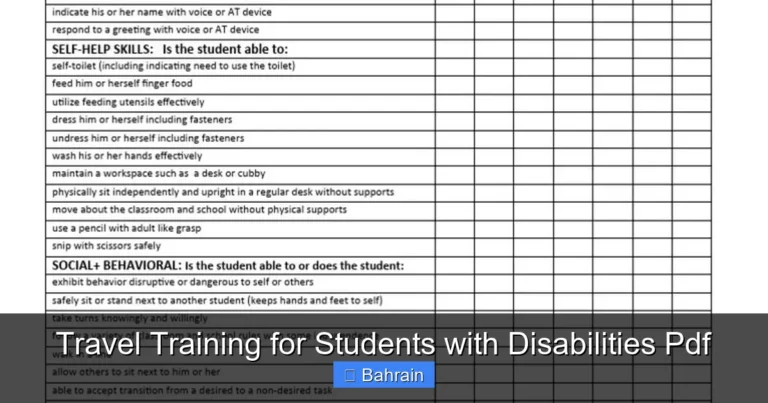 Travel Training for Students with Disabilities Pdf