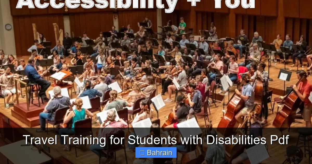 Travel Training for Students with Disabilities Pdf