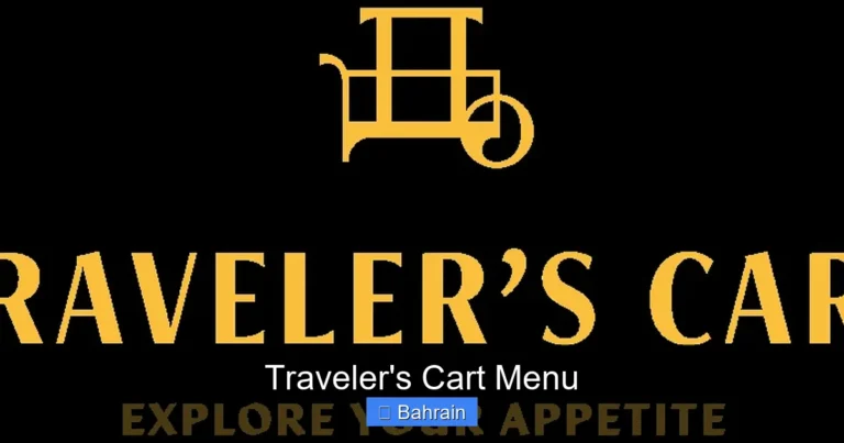 Traveler's Cart Menu
