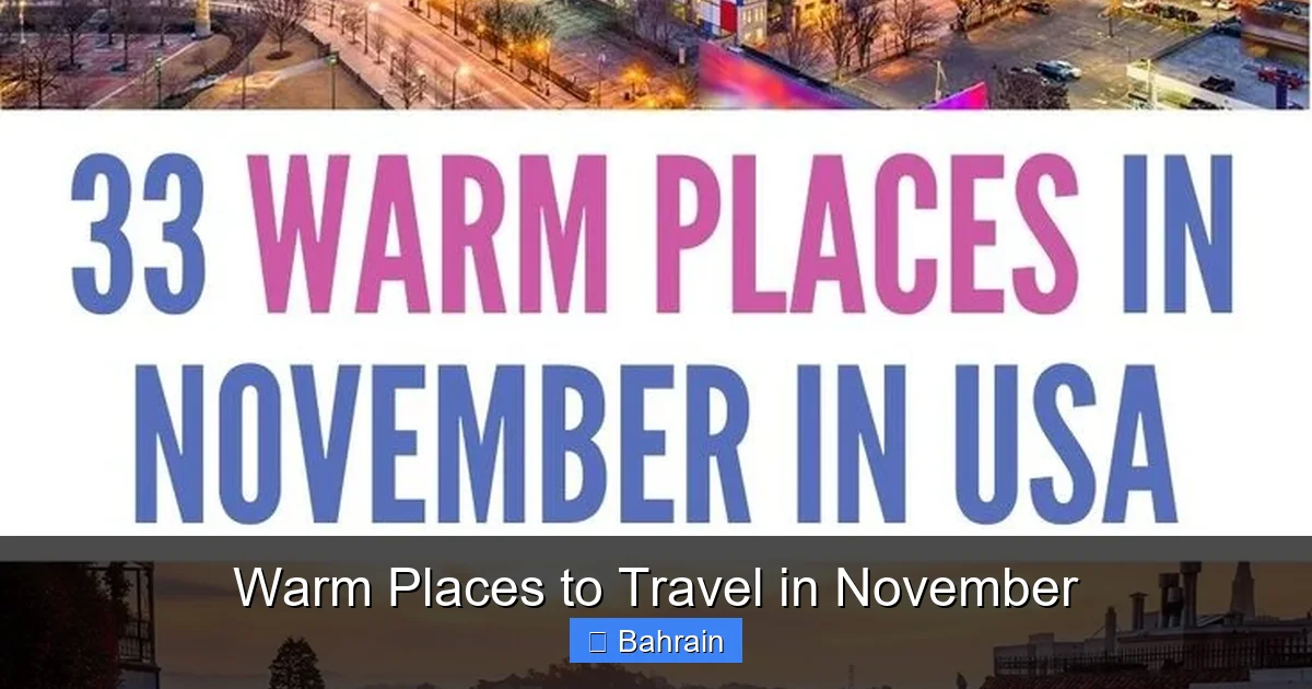 Warm Places to Travel in November