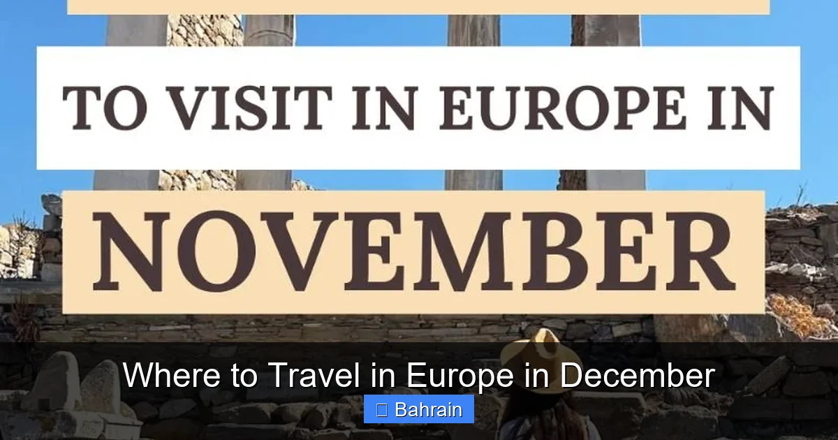 Where to Travel in Europe in December