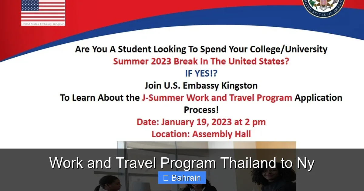 Work And Travel Program Thailand To Ny